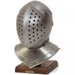 Armours - Medieval helmets - Basinet Helmet - Helmet armor, the head sec. XIV-XVI, Basinet Helmet, developed from the pelvis to the visor, size: 31x35x46.