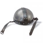Armours - Medieval helmets - Medieval Helmet - Medieval Helmet. Old dome of the Middle Ages with the nasal disk, median strip placed in antero posterior and hoops along the border.