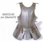 Armours - Medieval Body Armour - Pectoral lapped E Fiancali, XV century - Chest with front flap which are saddled with the tassets shaped and symmetrical.