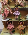 Porcelain dolls and fairies - Fairies and dolls porcelain Montedragone - Small fairies porcelain - Fairies Porcelain Amaryllis - Fairies collectible porcelain Biscuit 17 cm.
