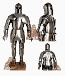 Armours - Medieval Armour - Medieval Knight Armor, composed helmet Bearded Venetian XIV Century high-cone with opening face Y, medieval armor made &#8203;&#8203;entirely by hand in Italy.