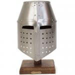 Armours - Medieval helmets - Helmet Templar Crusader - Helmet Templar Crusader, great head protection air plates, bowls shaped pavilion wrapped with reinforced cross-shoeing.