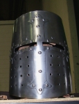 Armours - Medieval helmets - Helmet Templar - Helmet Templar, great head protection air plates, bowls shaped pavilion wrapped with reinforced cross-shoeing.