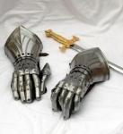 Armours - Medieval Body Armour - Medieval Finger Gauntlets - Fully functional pair of gloves allow full articulation. Total length of a glove is about 40 cm.