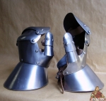 Armours - Medieval Body Armour - Knob Mitten - Only protection for the four fingers and the thumb separately, made entirely of iron and handmade with coietti leather to be worn.