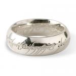 World Cinema - The Lord of the Rings - Jewellery - Gold and Silver - One Ring Silver - 10 grams - Silver ring with Elvish inscription inside and outside, from the film The Lord of the Rings - 10 grams