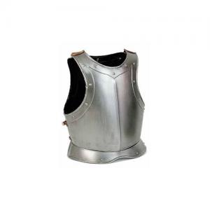 Medieval Cuirass Italian, Armours - Medieval Body Armour - Medieval Cuirass consisting of chest and back to protect the part of the trunk, made of iron brushed with leather straps.