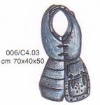 Armature elmi scudi - Parti di Armatura - Petto con falda anteriore alla quale sono affibbiati i fiancali sagomati e simmetrici schiena con batticulo.