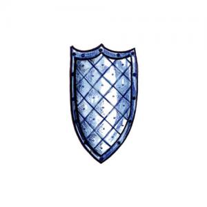 Medieval shield three-point, Armours - Medieval shields - Reinforced with rivets at the edge ornament.