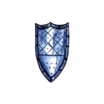 Armours - Medieval shields - Shield used in the Middle Ages, reinforced with rivets at the edge decoration, size: 70 x 40 x 8 cm.