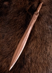 Swords and Ancient Weapons - This replica of a Bronze Age Celtic short sword is highly detailed. It consists of two parts, the handle and the blade. Both are cast in bronze and riveted together. The blade has engravings.