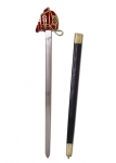 Swords and Ancient Weapons - Daggers and Sabres - Scottish sword with a wide blade and hilt caged. Length 104 cm.