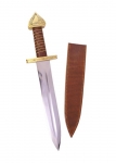 Spade e Armi antiche - Pugnali e Sciabole - Pugnale Vichingo Lama larga a doppio filo e punta realizzata in acciaio lucido.