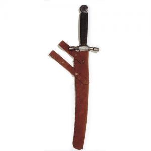 Dagger scabbard, Swords and Ancient Weapons - Daggers and Sabres - Dagger scabbard. Made in hand-sewn leather, is equipped with two stripes that allow its suspension from the belt,