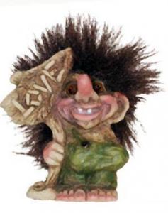 Troll Nyform 072, NyForm Troll - NyForm Troll (small) - Norwegian Troll natural material, subject to international collection. Height: 8 cm