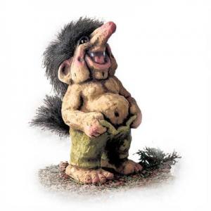 Troll Nyform 124, NyForm Troll - NyForm Troll (small) - Norwegian Troll natural material, subject to international collection. Height: 16 cm.