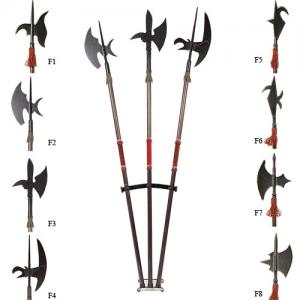 Pole arms XVI Century, Medieval - Spears and Halberds - Alabartde the infantry in Europe. Polearms with iron head.