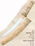 Medieval - Katana Oriental Weapons - Tanto - Japanese Knife, Tanto Korekazu, Japanese knife blade to cut slightly curved, with steel blade and sheath decorated in ivory resin.