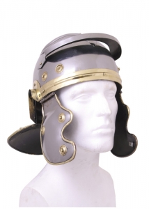Imperial Gallic Helmet, Ancient Rome - Roman Helmets - Roman helmet made of iron burnished handmade, has lowered the neck roll to protect the neck and shoulders, while the parafronte the paraguance and earmuffs have special brass-plated metal.