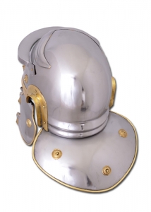 Imperial Gallic Helmet, Ancient Rome - Roman Helmets - Roman helmet made of iron burnished handmade, has lowered the neck roll to protect the neck and shoulders, while the parafronte the paraguance and earmuffs have special brass-plated metal.
