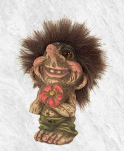 Troll Nyform 187, NyForm Troll - NyForm Troll (small) - Norwegian Troll natural material, subject to international collection. Height: 10.5 cm