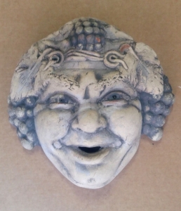 Bacco, Maschera Terracotta, Terrecotte Pompei Ercolano Museum - Riproduzione in terracotta della maschera di Bacco risalente al sec.I d.C., scultura in terracotta.