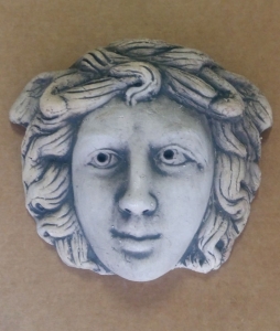 Maschera Pompei, Medusa - terracotta, Terrecotte Pompei Ercolano Museum - Riproduzione in terracotta della maschera della Medusa, Pompei sec.I d.C., scultura in terracotta.