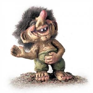 Troll Nyform 241, NyForm Troll - NyForm Troll (medium) - Norwegian Troll natural material, subject to international collection. Height: 17 cm