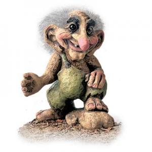 Troll Nyform 256, NyForm Troll - NyForm Troll (medium) - Norwegian Troll natural material, subject to international collection. Height: 18 cm