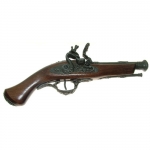 Medieval - Firearms - Flintlock pistols, Old Guns - Flintlock pistol of the XVIIIth century, known as "Terzetta" due to its small dimensions. Not fireable. Overall lenght 31 cms.