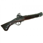 Medieval - Firearms - Flintlock pistols, Old Guns - Flintlock blunderbuss widespread in southern Italy during the XVIII century, not fireable. overall lenght 38 cms.,