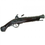 Medieval - Firearms - Flintlock pistols, Old Guns - Flintlock pistol of the XVII century, produced in Brescia in the workshop of the Cominazzi family, not fireable, overall lenght 37 cms.