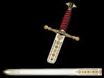 Swords and Ancient Weapons - Collectible swords historical - The sword has a steel blade at the top decorated with carvings depicting a gold and black double-headed eagle and the arms of the possessions of the Hapsburg Empire, surrounded by a collar.