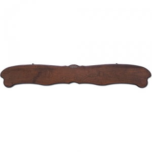 Wall exhibitor for one gun (long), Medieval - Firearms - Bare exhibitors - Exhibitor in shaped wood provided with metal rings to hang it from the wall and with two metal hooks, fit to hold a gun with a maximum lenght of 130 cms,