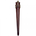 Medioevo - Oggettistica medievale - Trofei medievali - Pannello provvisto di una spada da lato spagnola del XVI secolo.