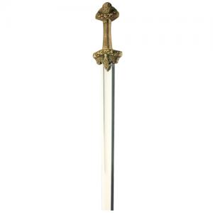 Viking sword, Swords and Ancient Weapons - Collectible swords historical - Inspired by the figure of Erik the Red, has a steel blade with brass-plated cast metal hilt very elaborate, decorated with figures in relief.