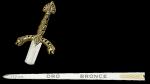 Spade e Armi antiche - Spade collezione - Spada con impugnatura Bronzo placata oro. La leggenda vuole che la spada fosse stata donata a Orlando proprio dal sovrano di Francia.