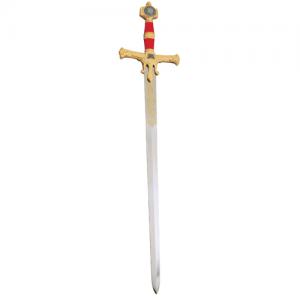 Solomon Sword (gold), Swords and Ancient Weapons - Collectible swords historical - Inspired by Solomon's sword, steel blade engraved with floral motifs for a third. Length 120 cm.