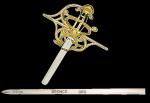 Spade e Armi antiche - Spade collezione - Il pomolo in metallo dorato. Lunghezza totale 110 cm.