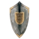 Armours - Medieval shields - Triangular ornamental metal shield depicting the arms of the legendary Arthur of Britain.
