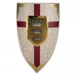 Armature elmi scudi - Scudi medievali - Scudo triangolare ornamentale in metallo raffigurante lo stemma del leggendario Artu di Britannia.