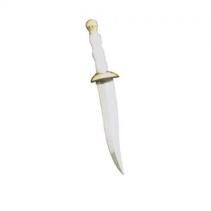 Dagger with a twisted blade (fifteenth century), Swords and Ancient Weapons - Daggers and Sabres - Dagger with a twisted blade and handle made of faux bone hilt with brass-plated metal disc and knob ball in the material.