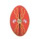 Ancient Rome - Roman Shields - Oval shield from the flat profile of the Roman Auxiliary Cavalry, size 115 x 60 cm.