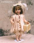 Collectible Porcelain Dolls - Porcelain Dolls - Bisque Porcelain Dolls - Biscuit porcelain doll, height 15.7 inches 40cm).