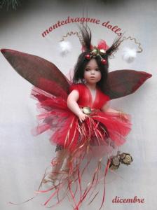 December Fairy, Porcelain Fairy Dolls - Porcelain Fairy - Porcelain Fairies (Small) - Fairy months be hung