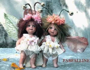 Fairy Butterfly, Porcelain Fairy Dolls - Porcelain Fairy - Porcelain Fairies (Small) - Fairy porcelain bisque Butterfly, Height: 14 cm