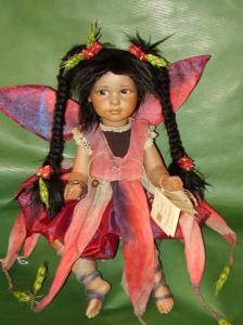 Fairy Josephine, Porcelain Fairy Doll, Porcelain Fairy Dolls - Porcelain Fairy - Porcelain Fairies - Fairy Sculpture, handcrafted porcelain doll Biscuit. Height: 14.2 in (36 cm). Collection Montedragone.