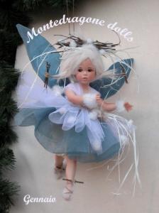 Fairy January, Porcelain Fairy Dolls - Porcelain Fairy - Porcelain Fairies (Small) - Fairy months be hung