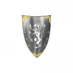 Armours - Medieval shields - Iron shield with decorations in gilt metal