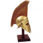 Ancient Rome - Greek Armour - Greek helmet of Corinthian type, the crest in hand-sewn leather with beige hair, very common even in the Greek colonies in southern Italy.